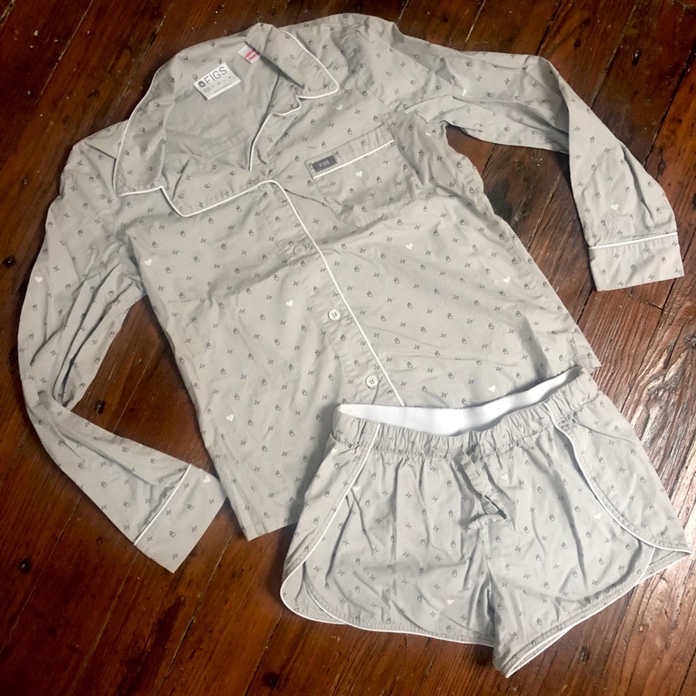 Figs Poplin Loungewear Pajamas - Size XS